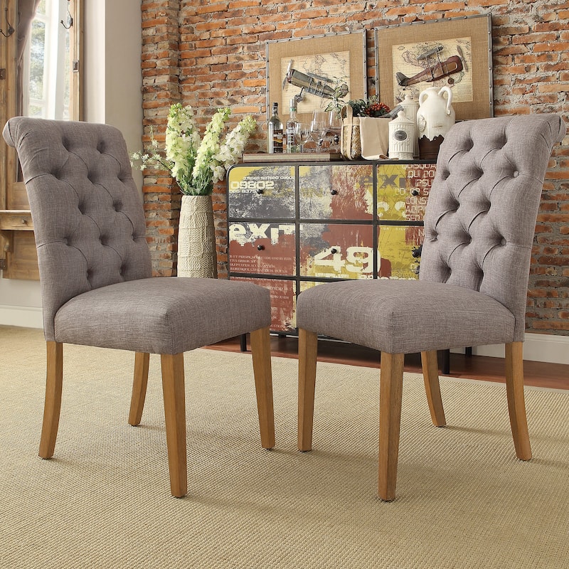 Benchwright Premium Tufted Rolled Back Parsons Chairs (Set of 2) by iNSPIRE Q Artisan