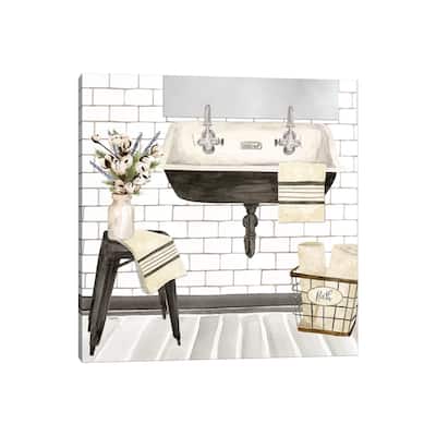 iCanvas "Farmhouse Bath II Sink" by Tara Reed Canvas Print