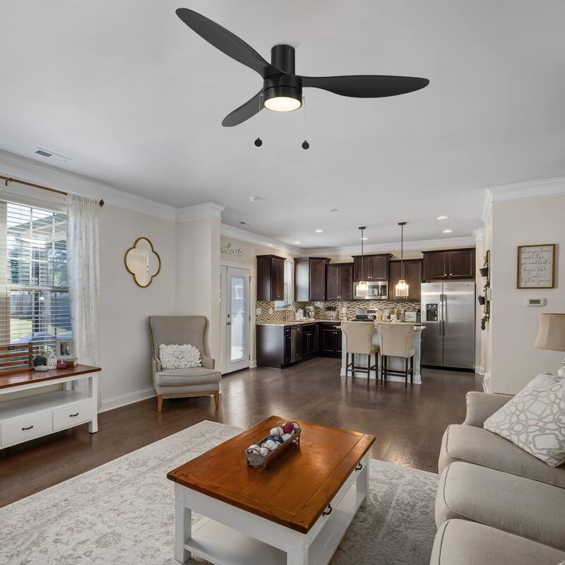 CARRO Nantes 52" 3-Blade Indoor Pull Chain Ceiling Fan with Light - N/A