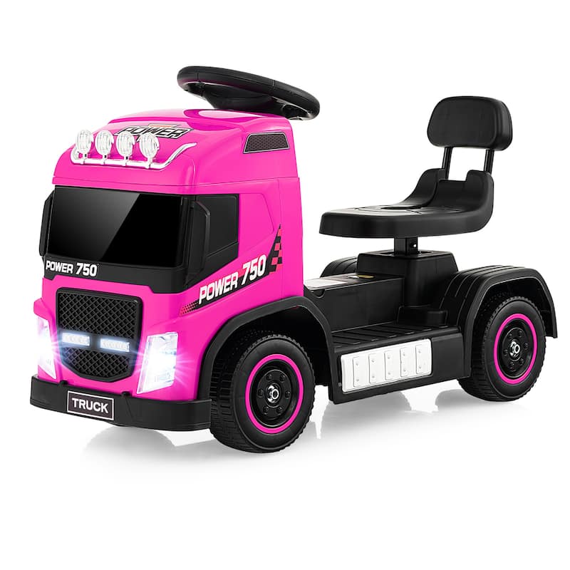 Gymax 6V Kids Electric Ride-on Truck Battery Powered Ride-on Toy w/ - Red