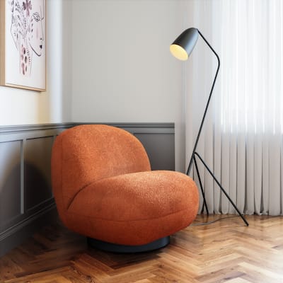 Myanmar Accent Chair Burnt Orange - 29.9" W x 31.5" D x 26.8" H