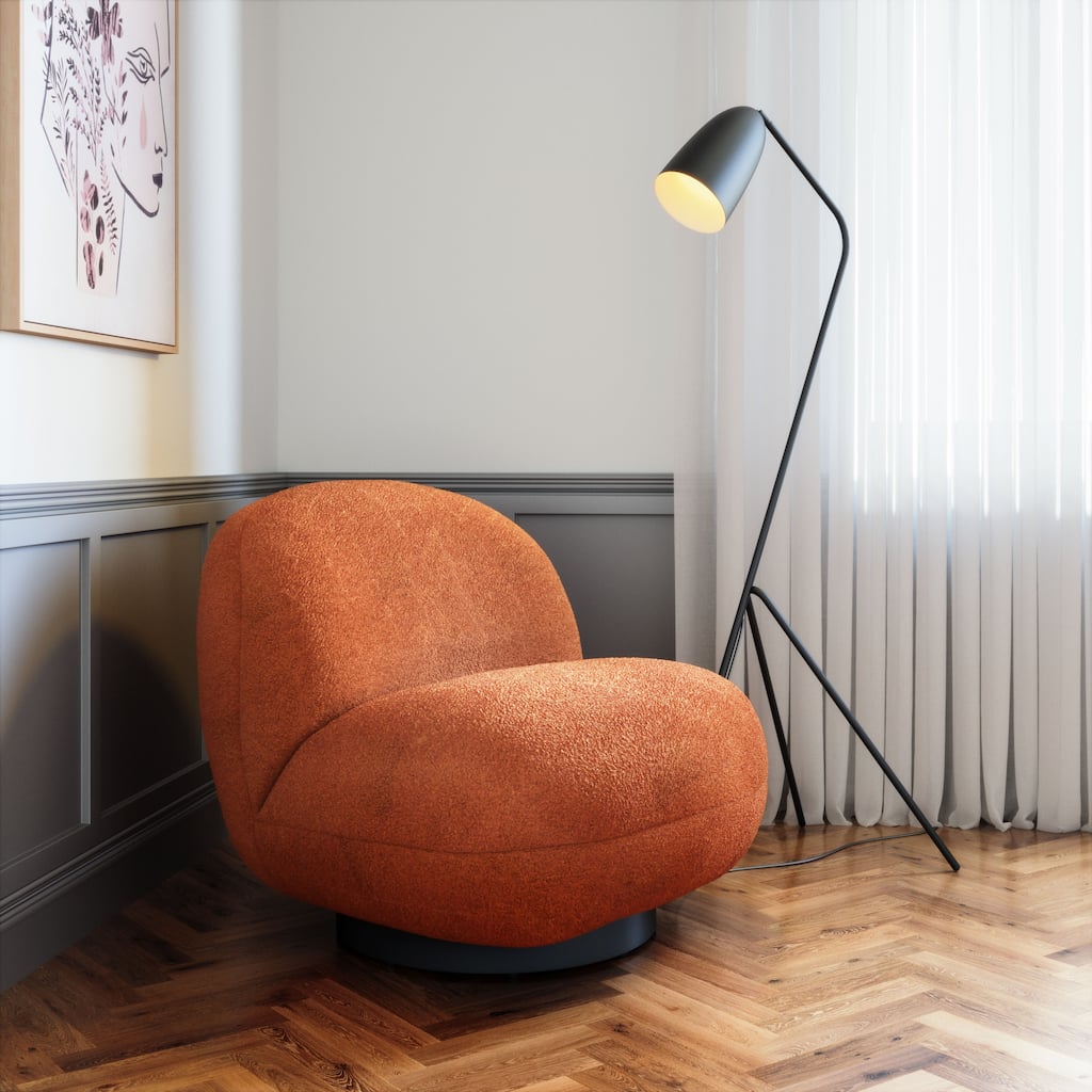Myanmar Accent Chair Burnt Orange - 29.9" W x 31.5" D x 26.8" H