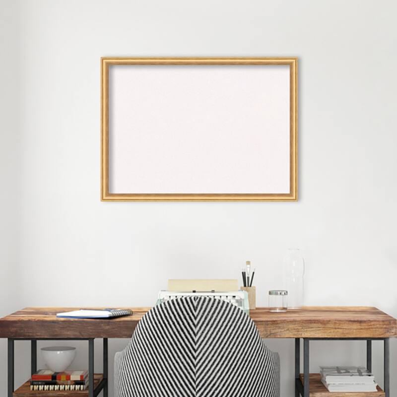 Salon Scoop Copper Wood Framed White Corkboard Bulletin Board