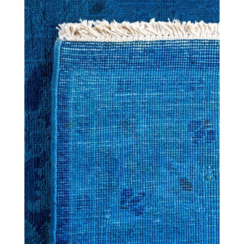 Vibrance, One-of-a-Kind Hand-Knotted Runner Rug - Blue, 2' 7" x 21' 10" - 2' 7" x 21' 10"