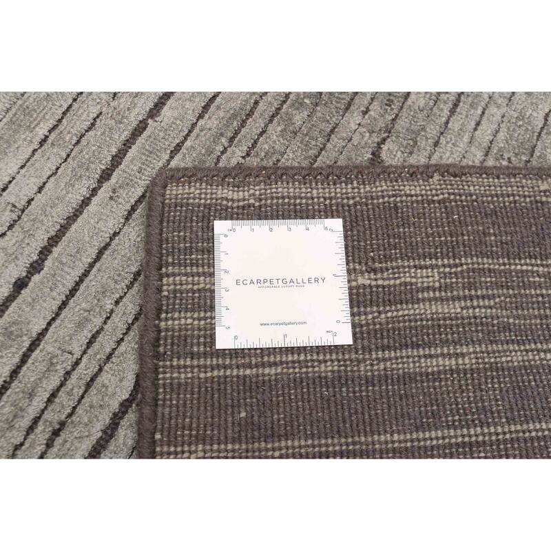 ECARPETGALLERY Hand Loomed Elysian Grey Rug - 5'1 x 6'10
