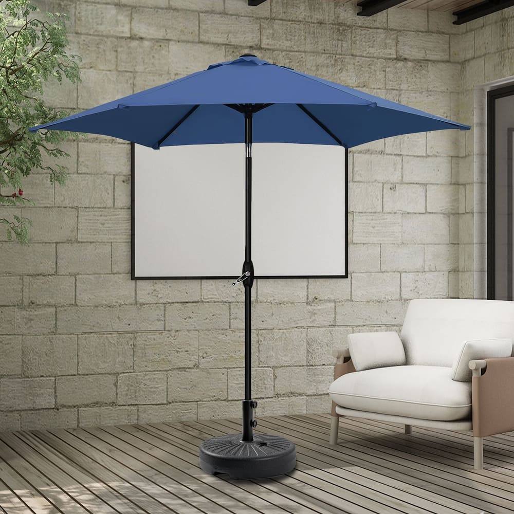 Ainfox 9FT Patio Umbrella Outdoor Umbrella with Tilt and Crank with Base