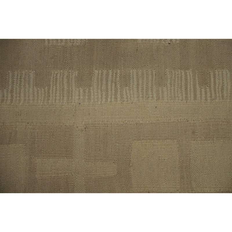Hand Woven Oriental 100% Wool Carpet Southwestern Tribal Beige & Ivories Kilim Area Rug - 8' 0'' X 4' 8''