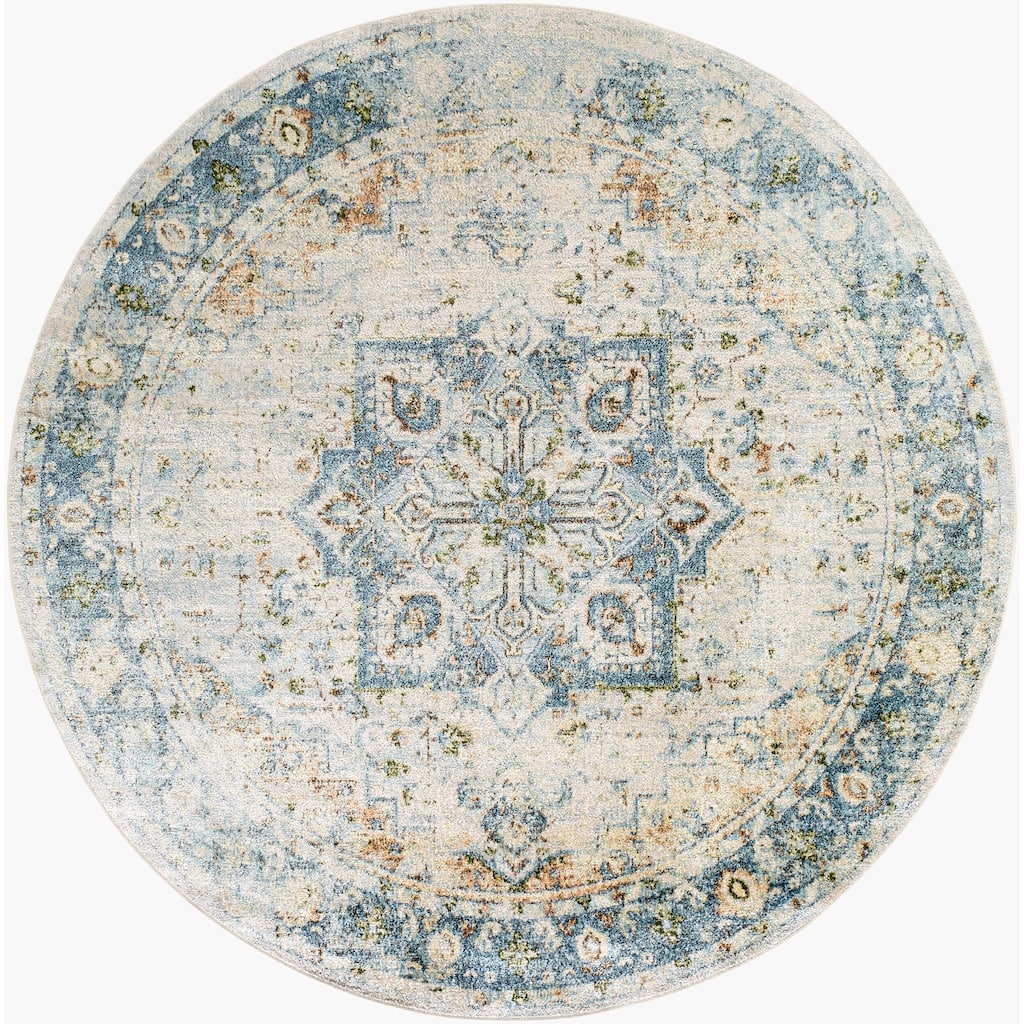 Livabliss Traditional Lillian Medallion Washable Area Rug