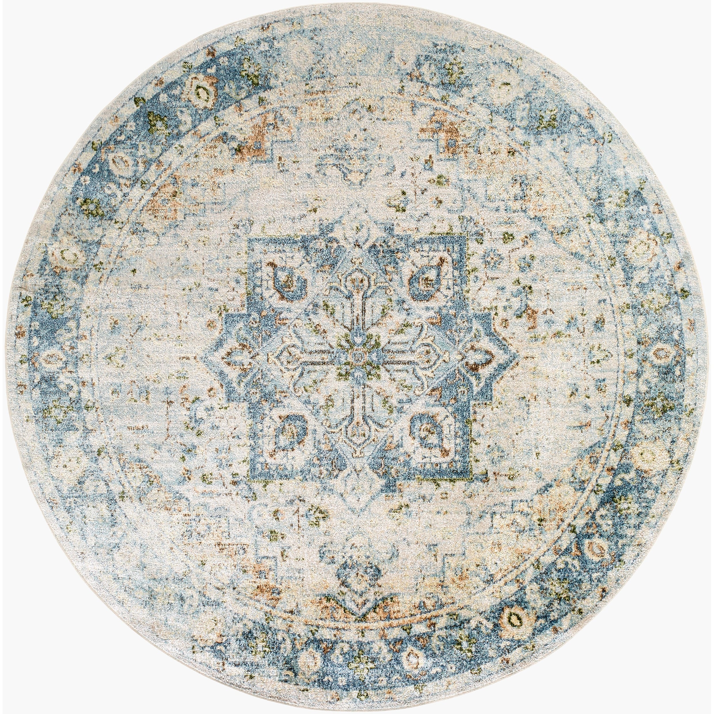 Livabliss Traditional Lillian Medallion Washable Area Rug.