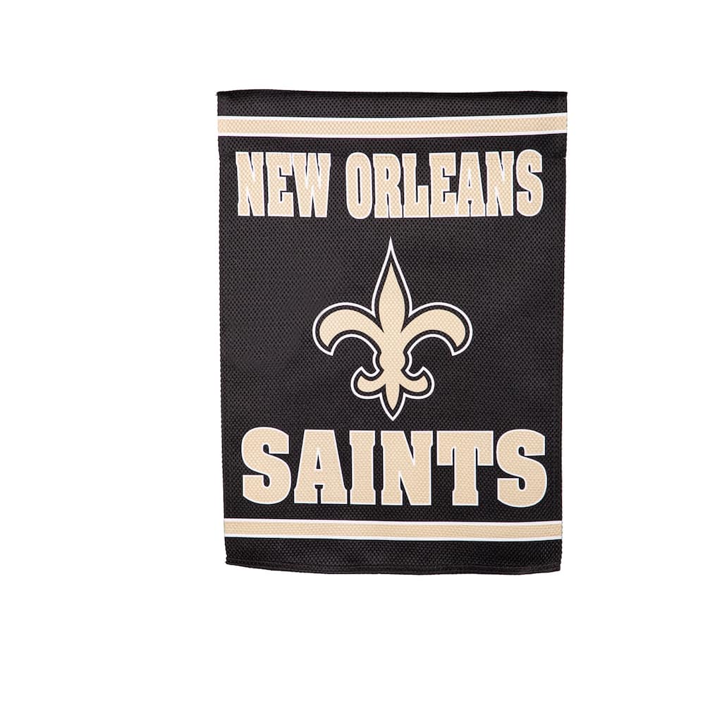 Embossed Suede Flag, Garden Size, New Orleans Saints