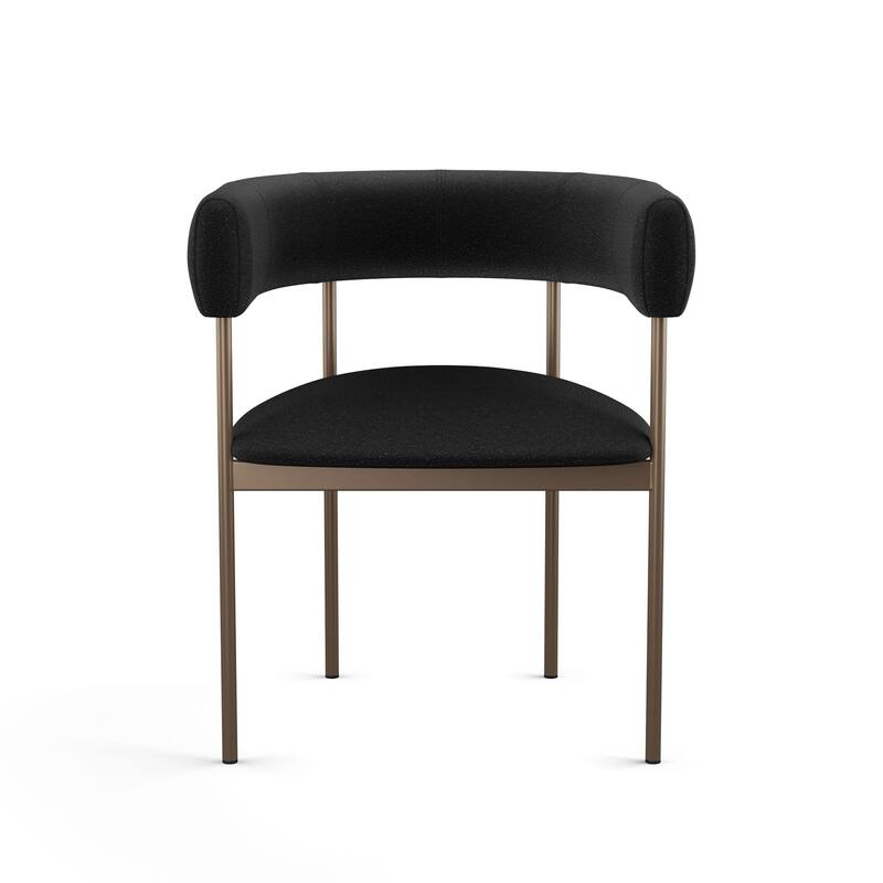 Amisco Julius Upholstered Dining Chair with arms and Metal Legs