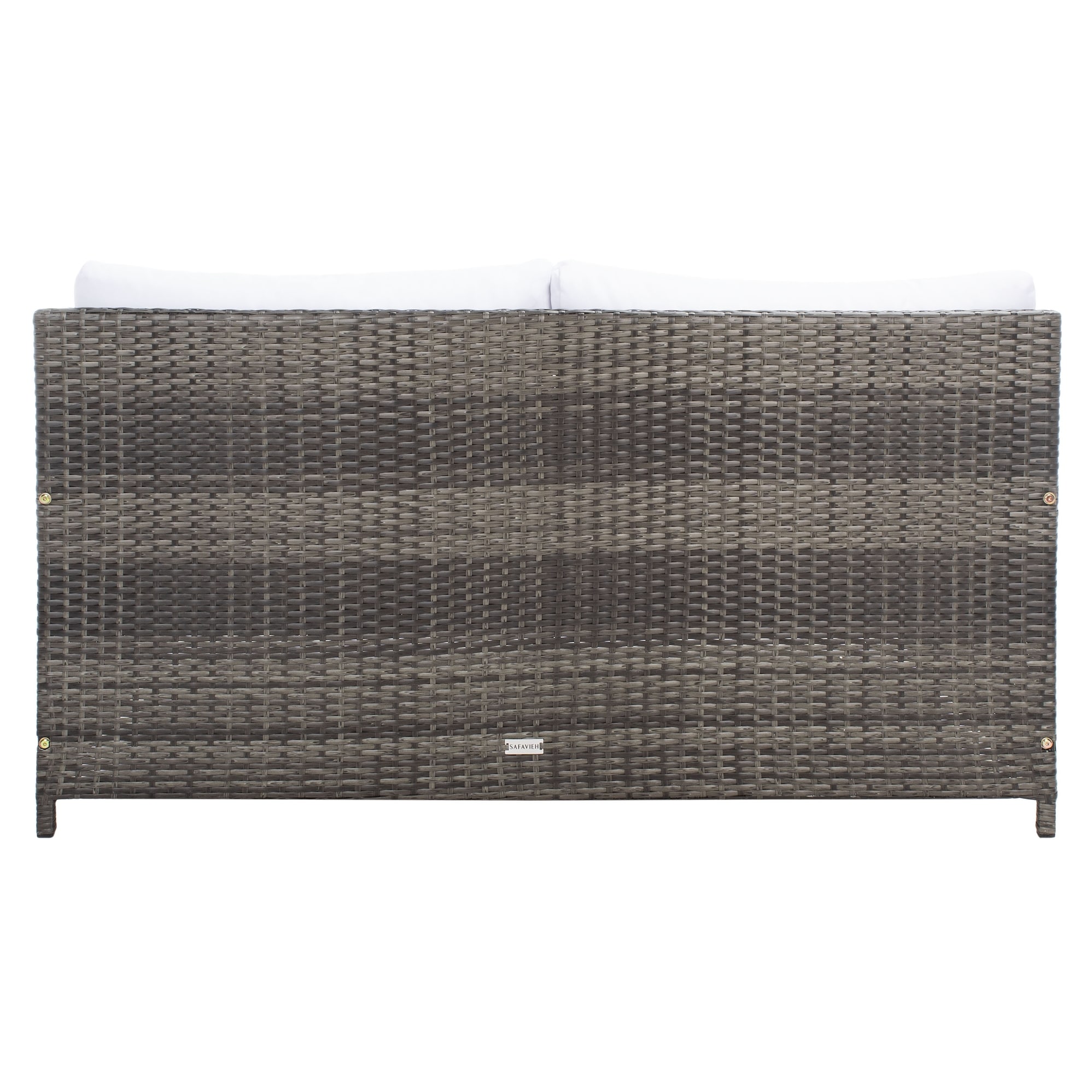 SAFAVIEH Outdoor Cadeo Wicker Daybed with Pillows and Cushions