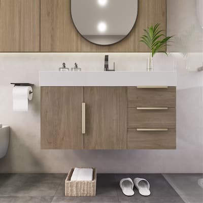 Noble 36" Wall Mounting Vanity (R Drawer) with Reinforced Acrylic Sink