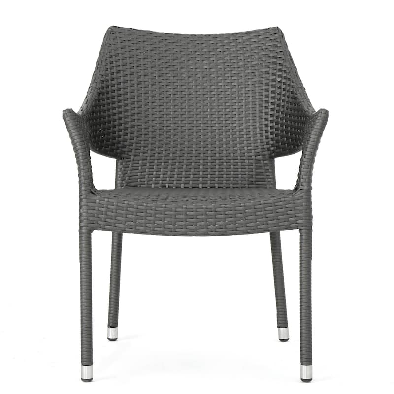Bryant Outdoor 3 Piece Acacia Wood and Wicker Bistro Set by Christopher Knight Home