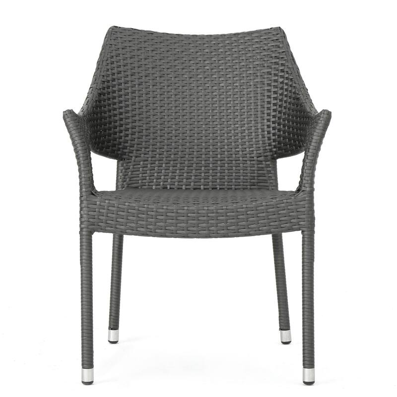 Isola Outdoor 6-piece Rectangle Aluminum Wicker Dining Set by Christopher Knight Home