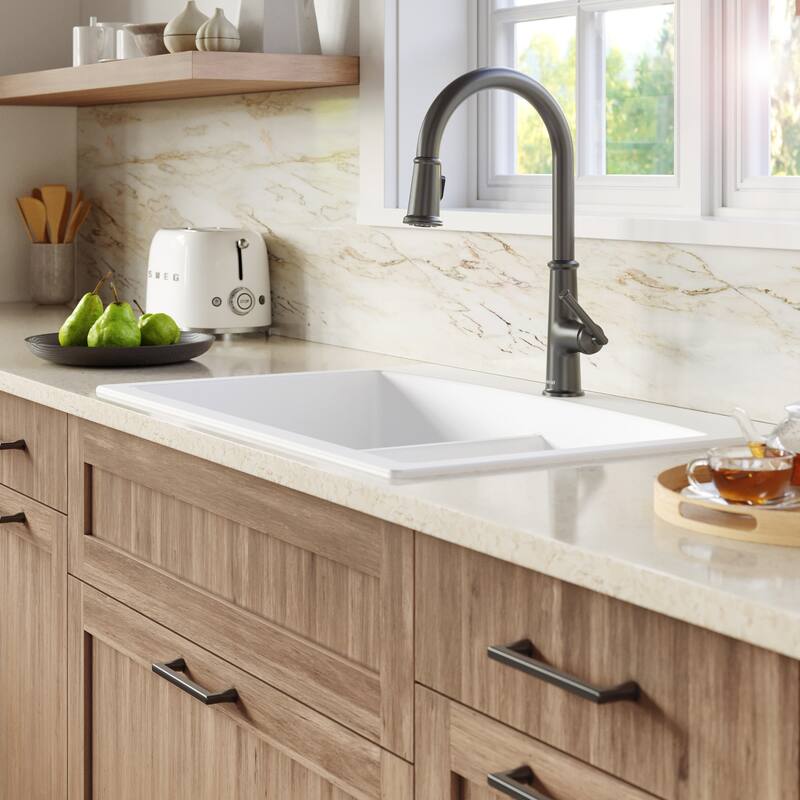 Karran USA QT-710 Drop-in Quartz/Granite 33" 1-Hole 50/50 Double Bowl