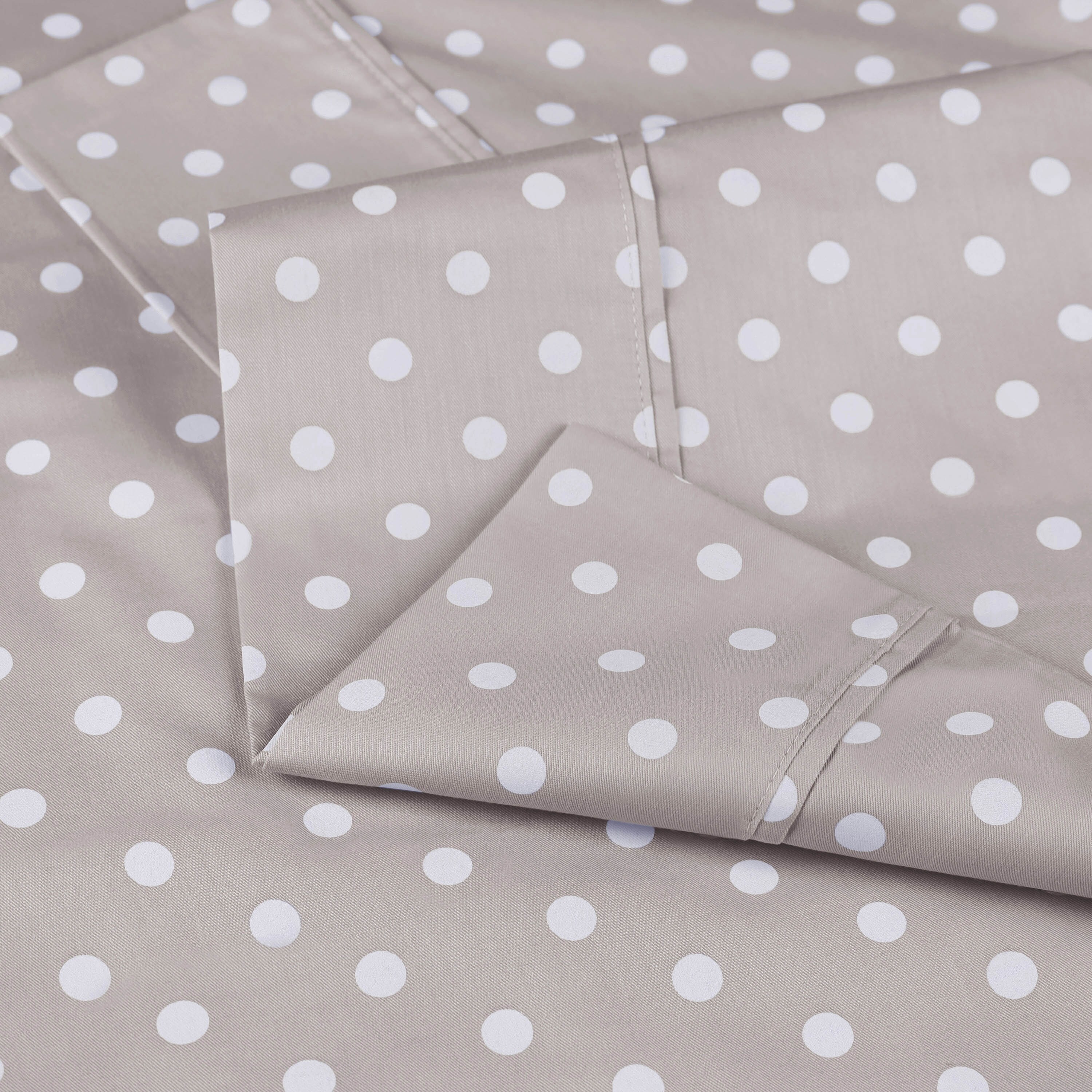 Superior Thread Count 600TC Cotton Blend Polka Dot Bed Sheet-image