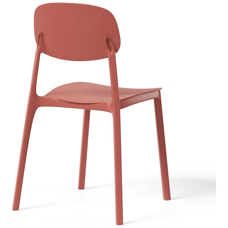 Frond and Form Outdoor Patio Stacking Dining Side Chair (Set of 2)