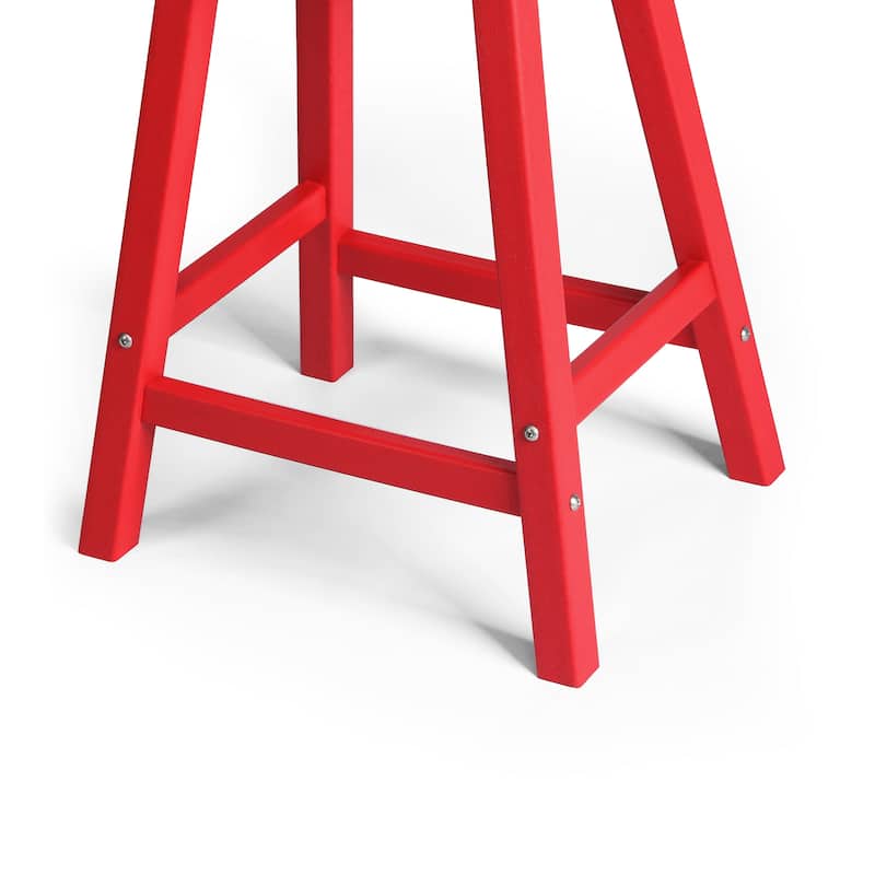 Laguna Hdpe All Weather Outdoor Patio 24" Saddle Seat Counter Stool (Set Of 2)