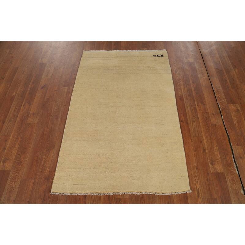 Gabbeh Modern Foyer Rug Hand-Knotted Wool Carpet - 2'8"x 4'2"