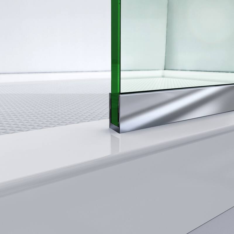 DreamLine Linea Two Individual Shower Screens 34 in. W x 72 in. H each, Open Entry Design - 34" x 34" - 34" x 34"