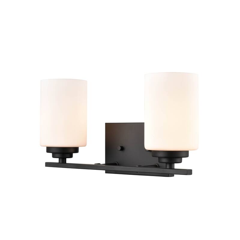 Millennium Lighting Durham 2 Light Bathroom Vanity Fixture with Frosted Glass Shades