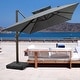 preview thumbnail 11 of 58, Pellebant 10 X 13 Feet Outdoor Cantilever Umbrella with Base DarkGrey-WithBase