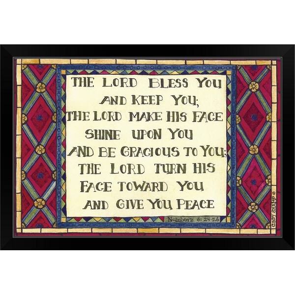slide 1 of 4, "The Lord Bless You" Black Framed Print