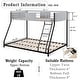 preview thumbnail 12 of 11, Black Twin over Full Size Metal Bunk Bed, Heavy-duty with Vent Board