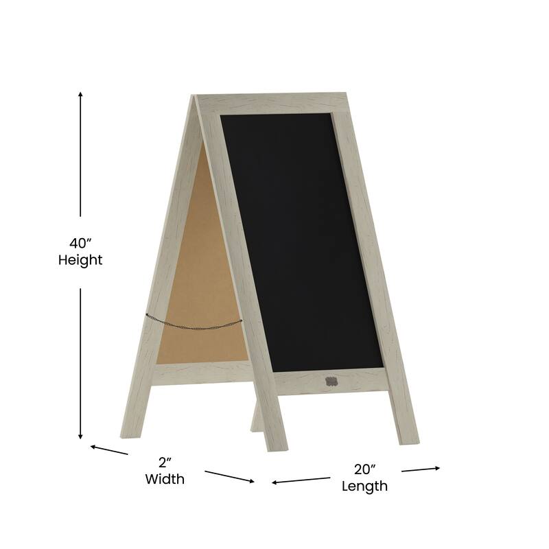 Wood A-Frame Magnetic Chalkboard Set-Markers, Stencils, and Magnets