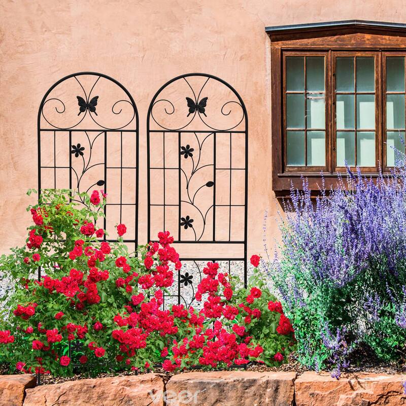 2 Pack Metal Garden Trellis 71" x 19.7" Rustproof Trellis for Climbing Plants Outdoor Flower Support