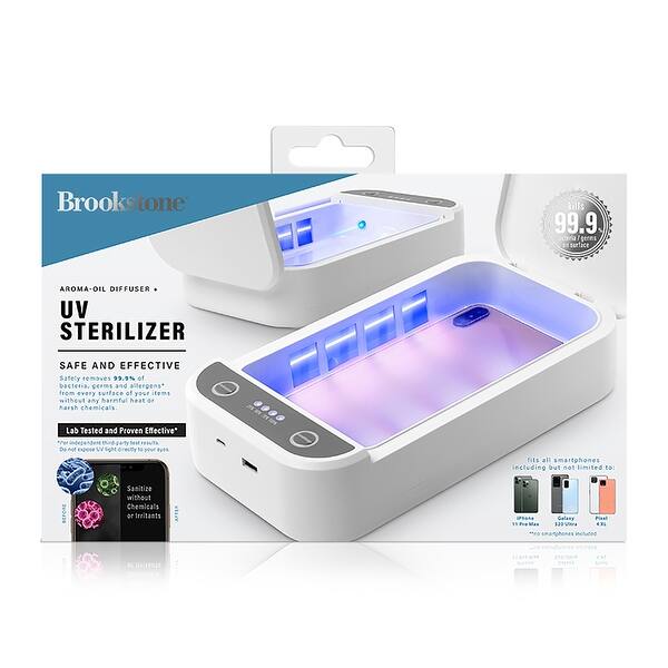 Brookstone Large UV Light Sanitizer Box For Smart Phones ...