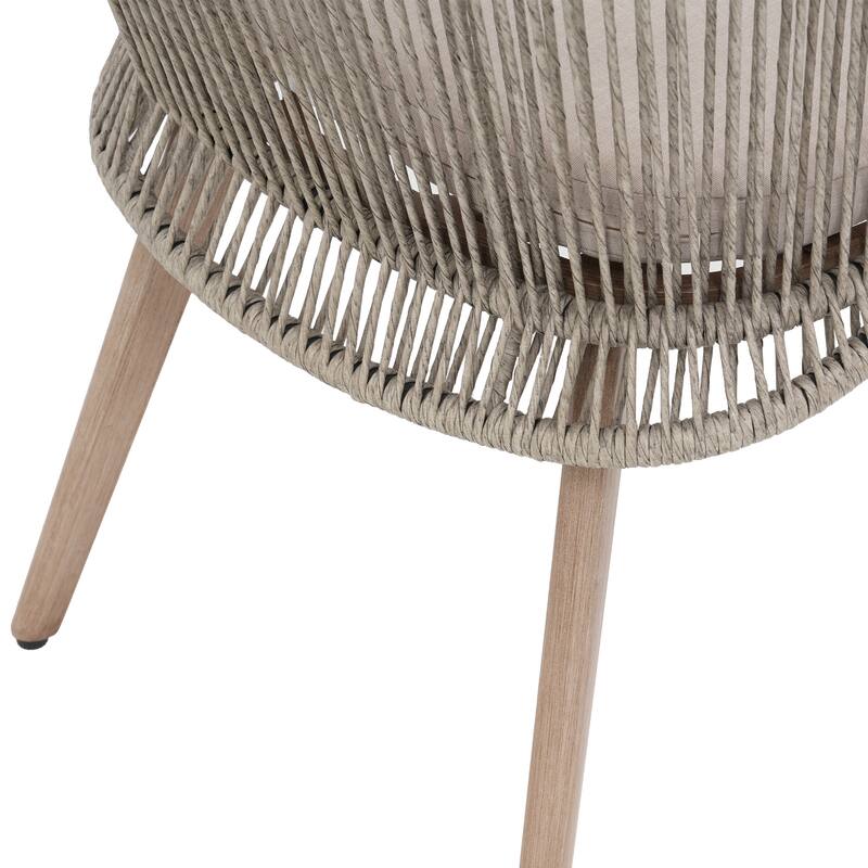 Outdoor Patio Dining Sets with PE Wicker Chairs and Extendable Aluminum Dining Table for 8 Persons