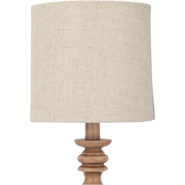 mainstays washed wood table lamp