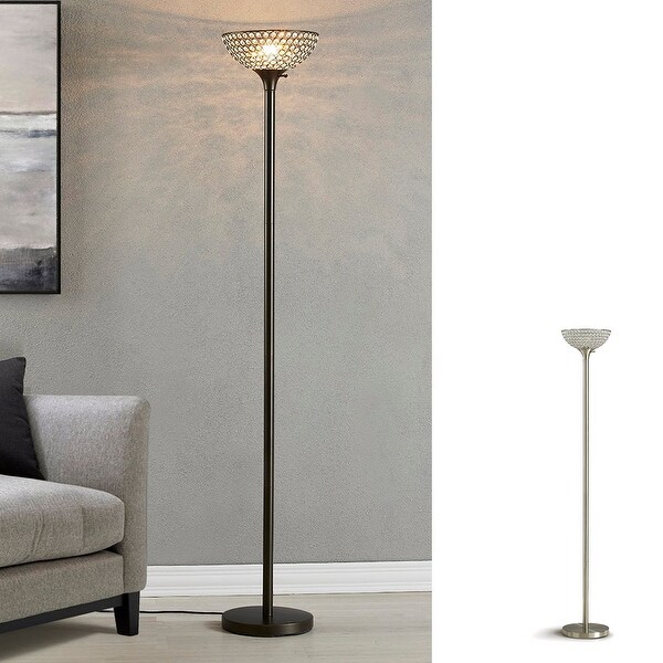 crystal torchiere floor lamp