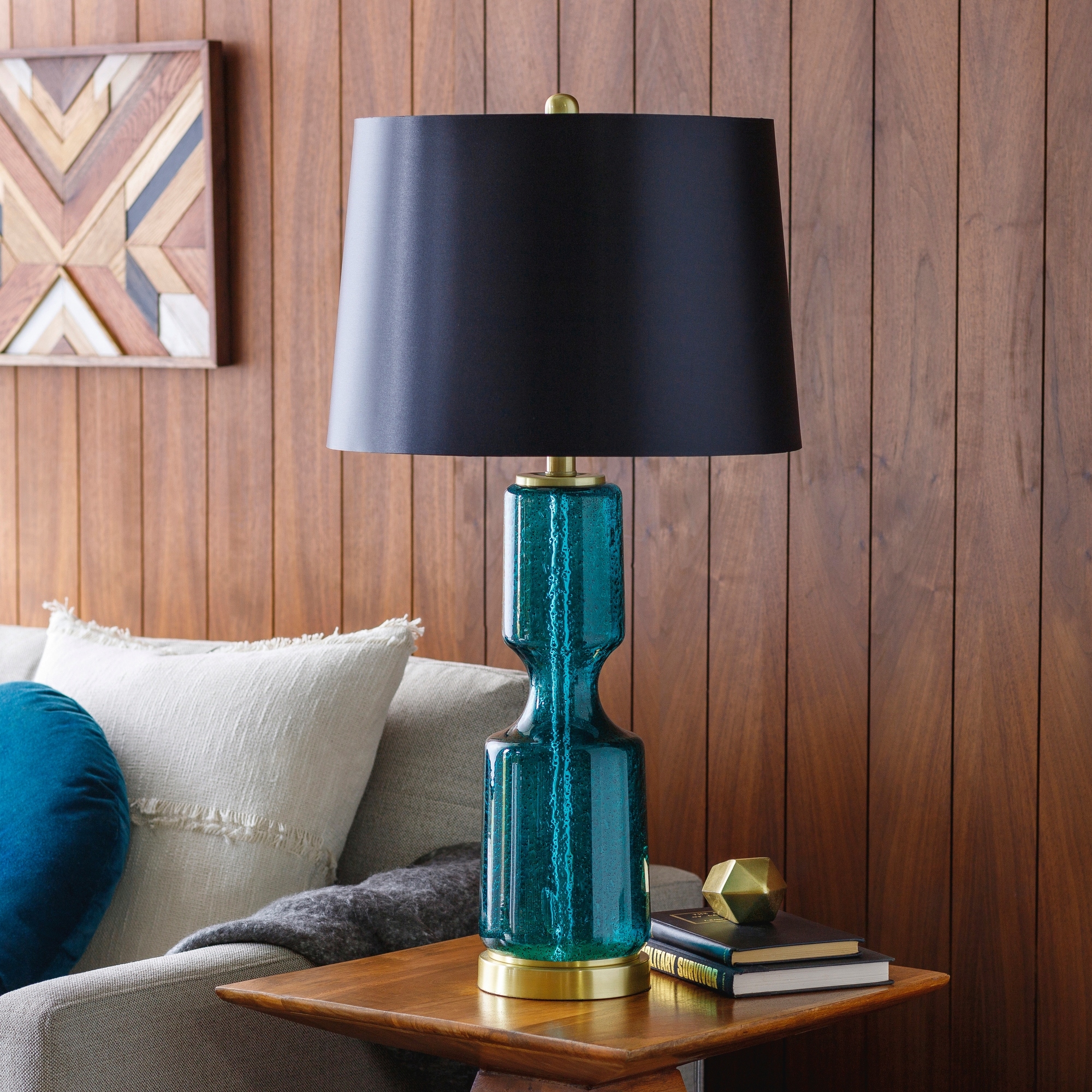 Teal glass lamp shade 2025