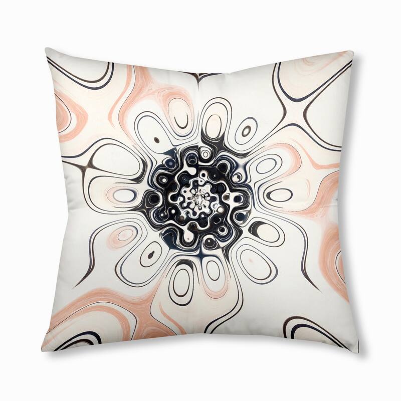 Bohemian & Eclectic Cappuchino Design Tufted Floor Pillow - 30" x 30" - X1
