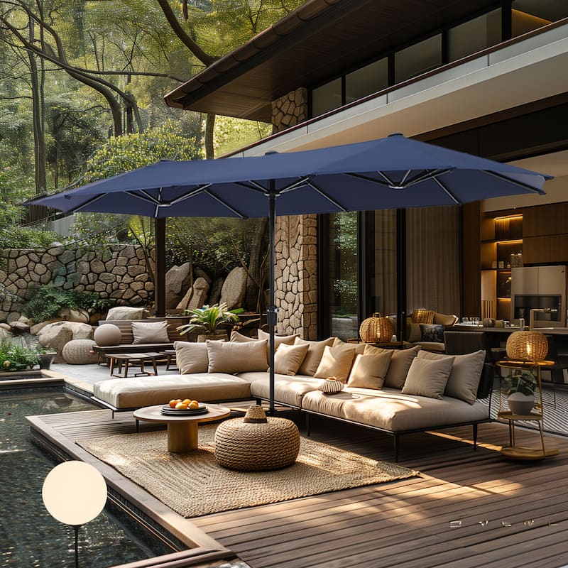 7/8-Piece Patio Dining Set of 6 Swivel Metal Rattan Chairs with Deep-seating Chairs and Wood-like Table & Outdoor Umbrella - N/A