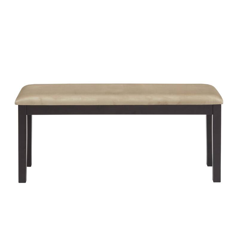 Wilmington Gold Microfiber Black Wood Base 48-inch Dining Bench by iNSPIRE Q Classic