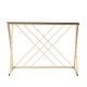 preview thumbnail 3 of 5, SEI Furniture Doreen Contemporary Gold Glass Desk