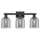 preview thumbnail 31 of 120, Innovations Lighting Endless Possibilities Arcadia - Bella - 3 Light 25" Bath Vanity Light Matte Black/Light Smoke
