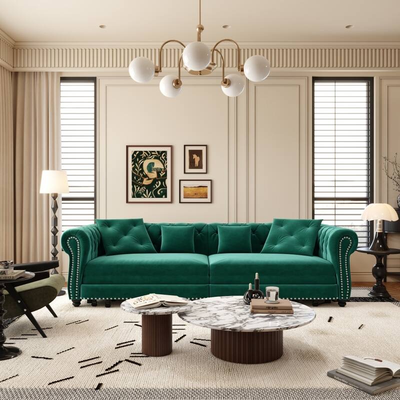 3-in-1 Pull-Out Convertible Sleeper Sofa Bed with Movable Ottoman