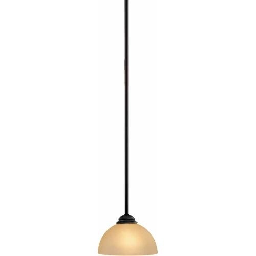 Volume Lighting V2411 Bernice 1 Light Down 6 Height Volume Lighting V2411 Bernice 1 Light Down 6 Height Pendant With Sepia Gl