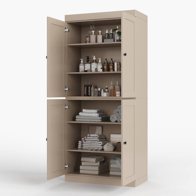 Palace Imports 100% Solid Wood 32" Bathroom Storage Cabinet with Shaker Doors and Adjustable Shelves