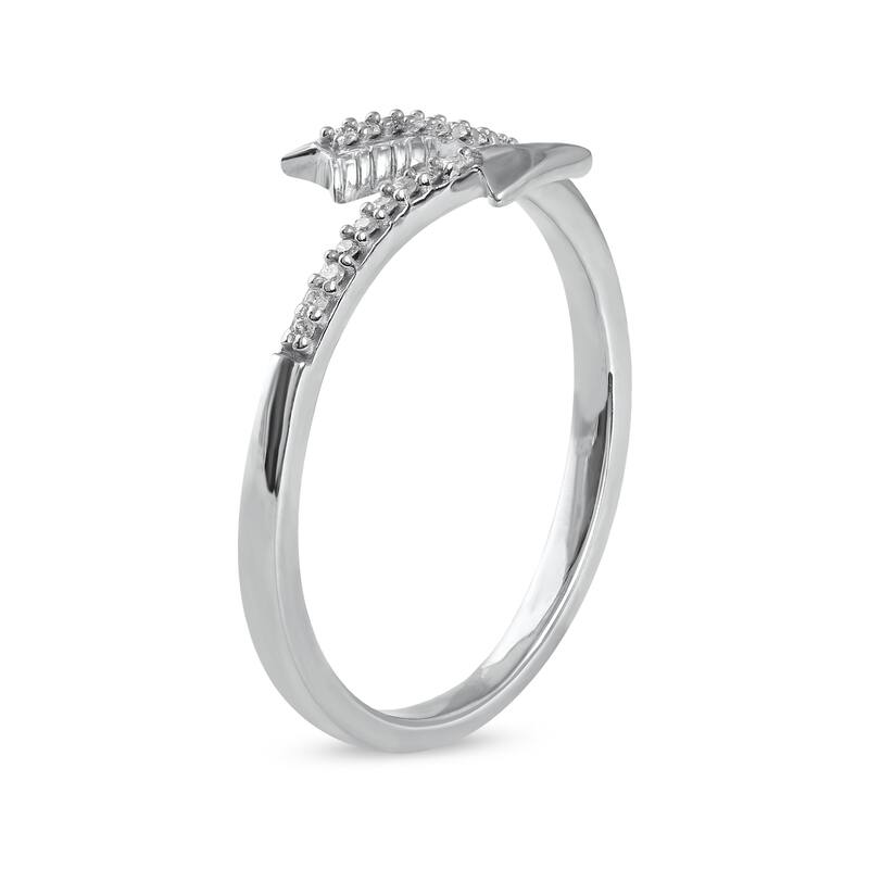 1/20ct TDW Diamond Arrow Wrap Fashion Ring in 10K Gold for Women