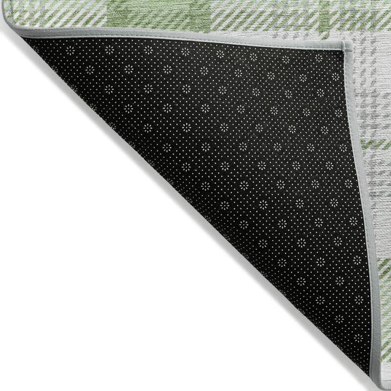 HomeRoots Plaid Transitional Rectangle Outdoor Rug