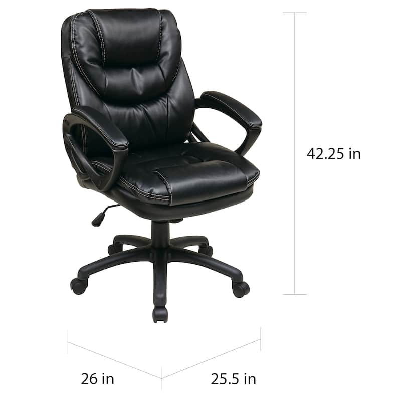 Office Star Faux Leather Managers Chair