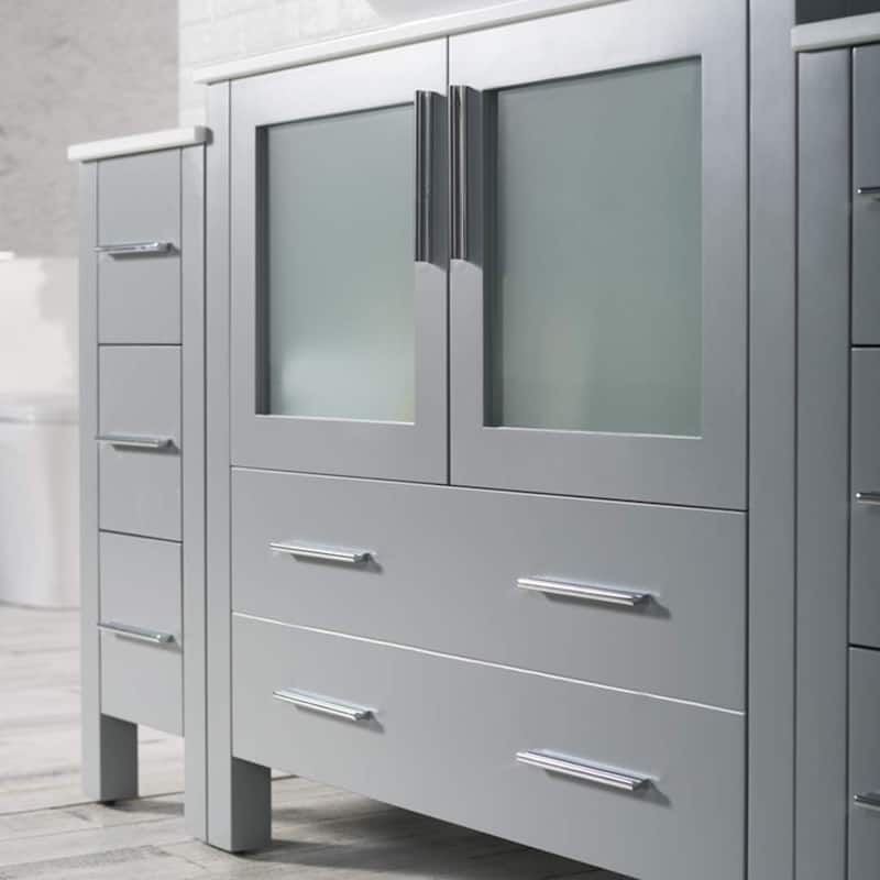 Blossom Sydney 60 Inch Bathroom Vanity with 2 Side Cabinets & Mirrors