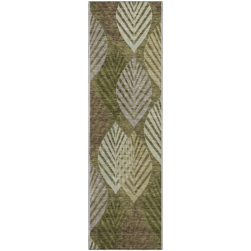 Premium Washable Super Soft Farmhouse Leaves Mayfield Rug