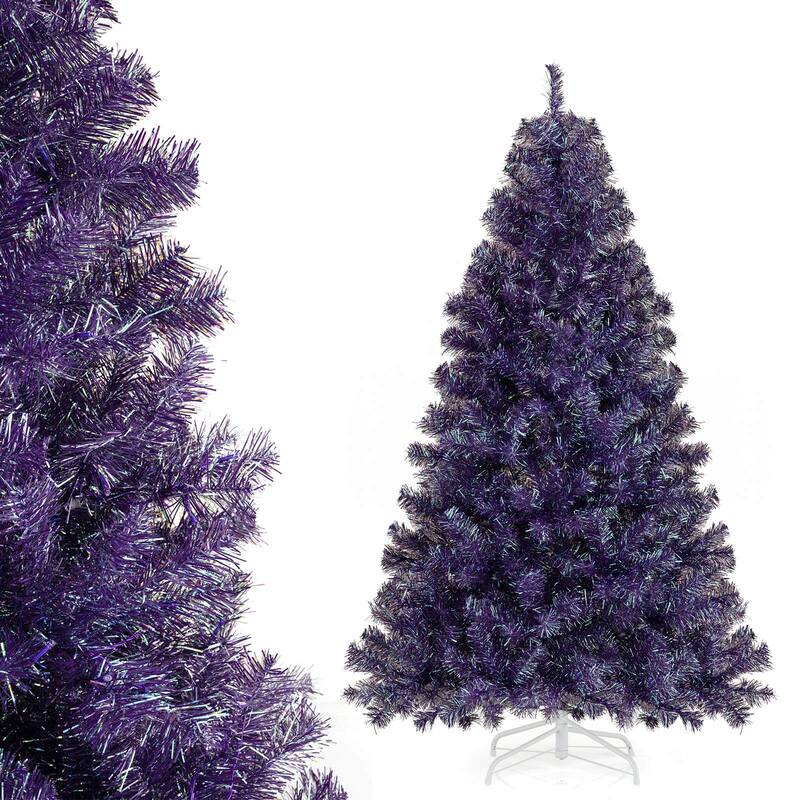 Costway 6.5 FT/7.5 FT Artificial Xmas Tree with 250/550 White LED - See Details